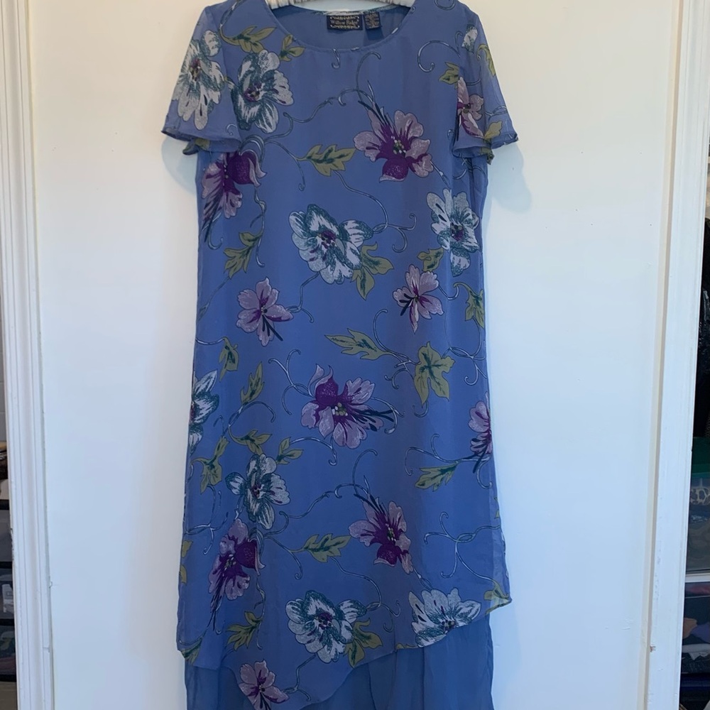 Willow Ridge Gauzy Floral Spring Midi Dress